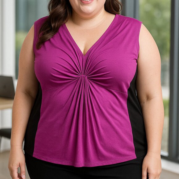 APT. 9 Women’s Sleeveless Knot Front Blouse - 2X - Picture 1 of 9